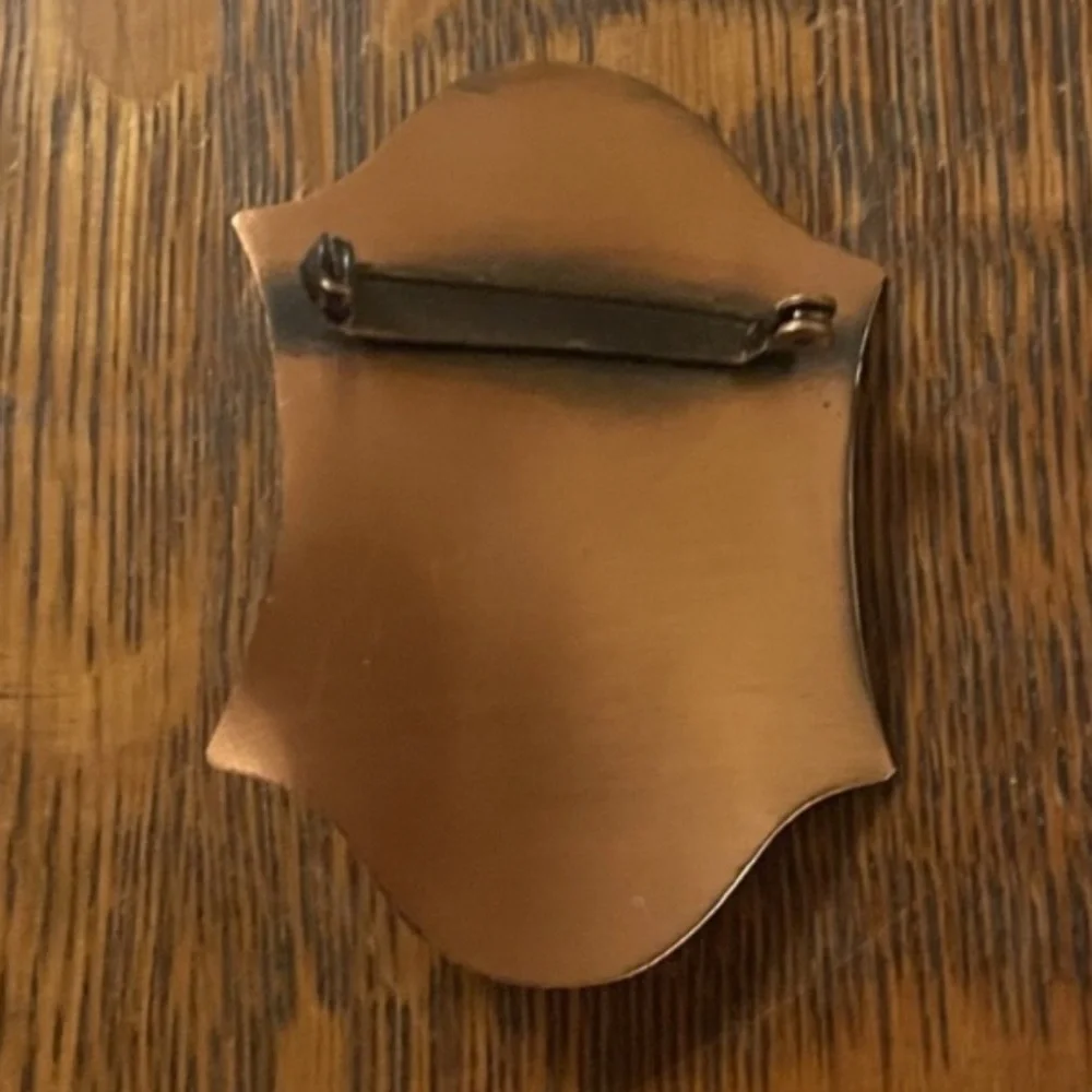 Vintage Copper Buddha Brooch